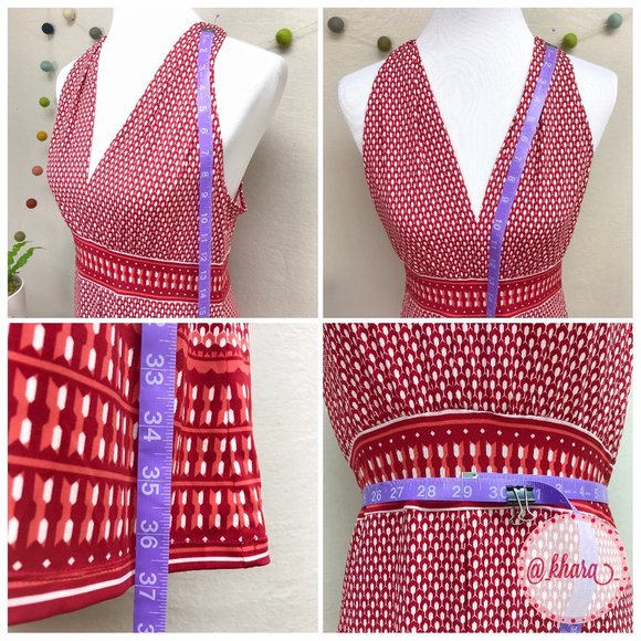 Max Studio Gorgeous Red A-Line Halter Top Summer Dress! - Picture 5 of 7